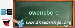 WordMeaning blackboard for owensboro